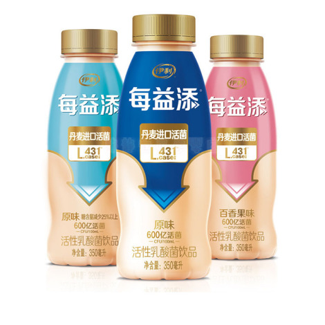 伊利每益添活性乳酸菌饮料低糖原味 350ml
