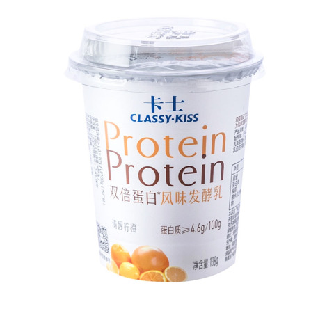 卡士双倍蛋白风味发酵乳清醒柠橙 138g