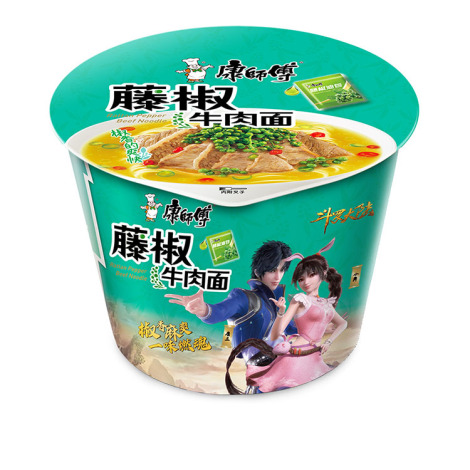 康师傅藤椒牛肉桶面 106g